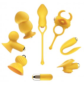 HK LETEN - 7 Pieces Set Multifunction Kit For Couple (Chargeable - Yellow)